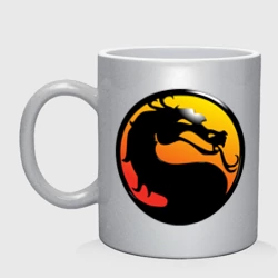 Кружка керамическая Mortal kombat logo