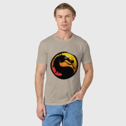 Мужская футболка хлопок Mortal kombat logo - фото 2