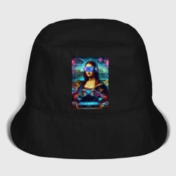 Детская панама хлопок Mona Lisa is an avid gamer - cyberpunk