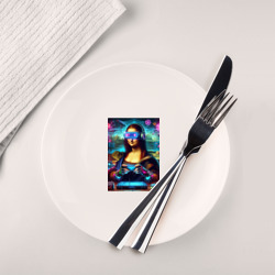 Тарелка Mona Lisa is an avid gamer - cyberpunk
