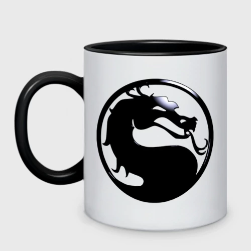 Кружка двухцветная Смертельная битва - логотип