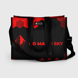 Сумка-шоппер 3D No Man's Sky - red gradient по-горизонтали