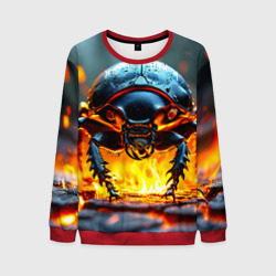 Мужской свитшот 3D Жук в огне
