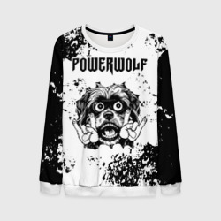 Мужской свитшот 3D Powerwolf - рок пес