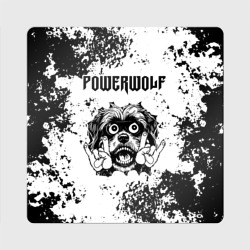 Магнит виниловый Квадрат Powerwolf - рок пес