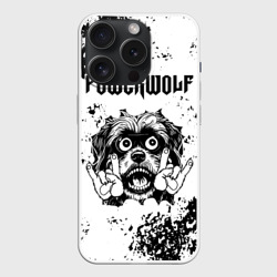 Чехол силиконовый для Apple iPhone 15 Pro матовый Powerwolf - рок пес