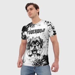 Мужская футболка 3D Powerwolf - рок пес - фото 2