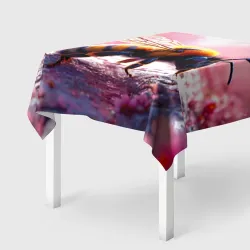 Скатерть 3D Пчела на розовом