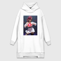 Платье-худи хлопок Дандадан Момо фаербол 