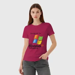 Женская футболка хлопок Предназначен для windows xp - фото 2