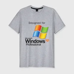 Мужская футболка хлопок Slim Предназначен для windows xp