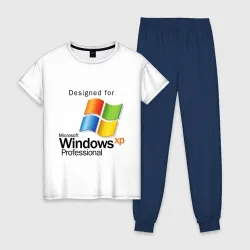 Женская пижама с белой футболкой хлопок Предназначен для windows xp