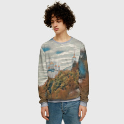 Мужской свитшот 3D Храм на горе - фото 2