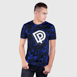 Мужская футболка 3D Slim Deep Purple blue energy - фото 2