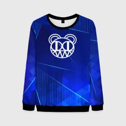 Мужской свитшот 3D Radiohead blue poly