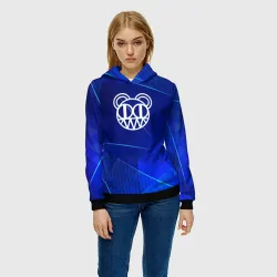 Женская толстовка 3D Radiohead blue poly - фото 2