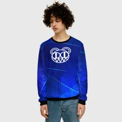 Мужской свитшот 3D Radiohead blue poly - фото 2
