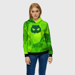 Женская толстовка 3D DanMachi green poly - фото 2