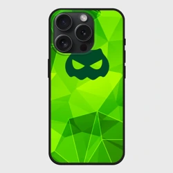 Чехол силиконовый для Apple iPhone 15 Pro матовый DanMachi green poly