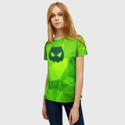 Женская футболка 3D DanMachi green poly - фото 2