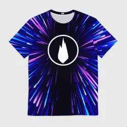 Мужская футболка 3D Thousand Foot Krutch neon energy