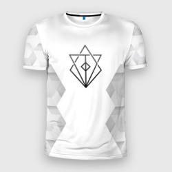 Мужская футболка 3D Slim In Flames white poly
