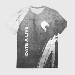 Мужская футболка 3D Date A Live - grey gradient вертикально