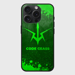 Чехол силиконовый для Apple iPhone 15 Pro Мax матовый Code Geass - green gradient