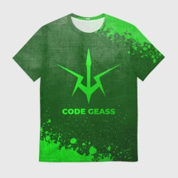 Мужская футболка 3D Code Geass - green gradient