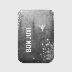 Картхолдер Magsafe магнитный Bon Jovi - grey gradient вертикально