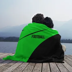 Плед 3D Football чёрно-зелёный - фото 2