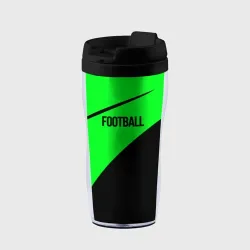Термокружка-непроливайка Football чёрно-зелёный