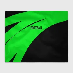 Плед 3D Football чёрно-зелёный