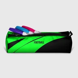 Пенал школьный 3D Football чёрно-зелёный - фото 2