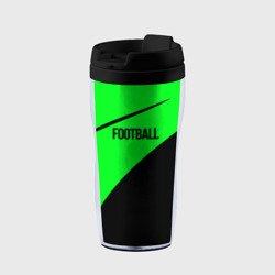 Термокружка-непроливайка Football чёрно-зелёный