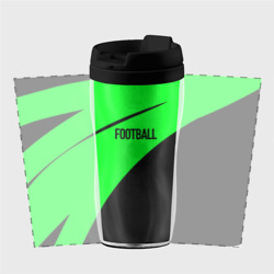 Термокружка-непроливайка Football чёрно-зелёный - фото 2