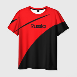 Мужская футболка 3D Russia красно-чёрный