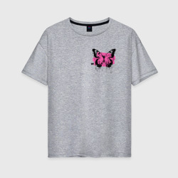 Женская футболка хлопок Oversize Butterfly graffiti