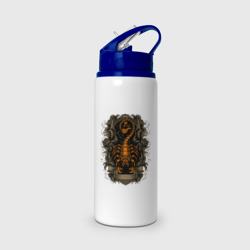 Бутылка для воды с трубочкой Знак зодиака скорпион винтаж