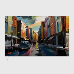 Флаг 3D Улица в стиле экспрессионизм