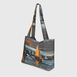 Пляжная сумка 3D Живопись с парусниками - фото 2