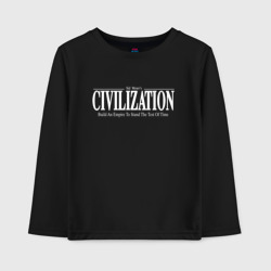 Детский лонгслив хлопок Civilization - global strategy           