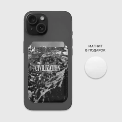 Картхолдер Magsafe магнитный Civilization - global strategy            - фото 2