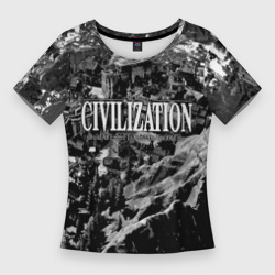 Женская футболка 3D Slim Civilization - global strategy