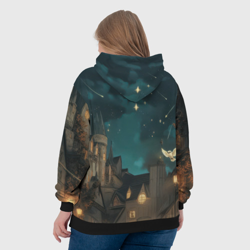Женская толстовка 3D с принтом Гарри Поттер и замки - картинка 7 Женская толстовка 3D Гарри Поттер и замки - фото 7