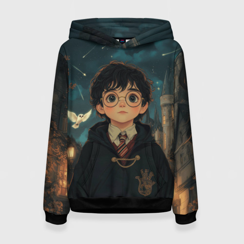Женская толстовка 3D с принтом Гарри Поттер и замки Женская толстовка 3D Гарри Поттер и замки