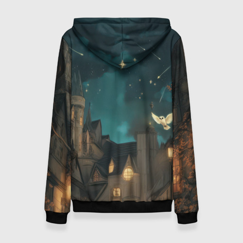 Женская толстовка 3D с принтом Гарри Поттер и замки - картинка 2 Женская толстовка 3D Гарри Поттер и замки - фото 2