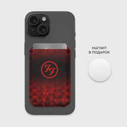 Картхолдер Magsafe магнитный Foo Fighters red poly - фото 2