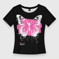 Женская футболка 3D Slim Butterfly Tattoo