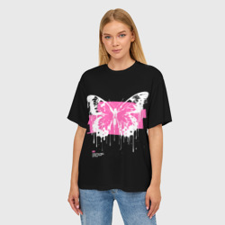 Женская футболка oversize 3D Butterfly Tattoo - фото 2